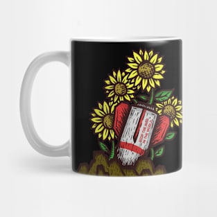 Sunflower and missile : Stop the war in the world Mug